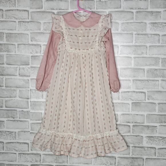 Vintage Handmade Pinafore Ruffle Dress - Picture 1 of 3